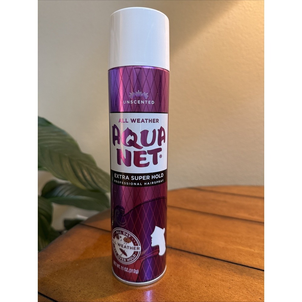 Aqua Net ALL WEATHER Prof Hairspray EXTRA SUPER HOLD Unscented 11 OZ FULL NEW